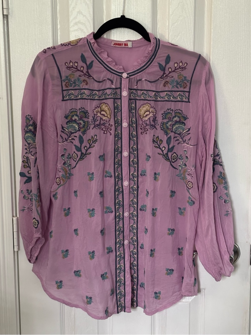 Johnny Was Lavender Pink Blouse - Lightweight Cupro